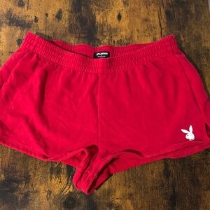 PLAYBOY Women's Red Athletic Shorts